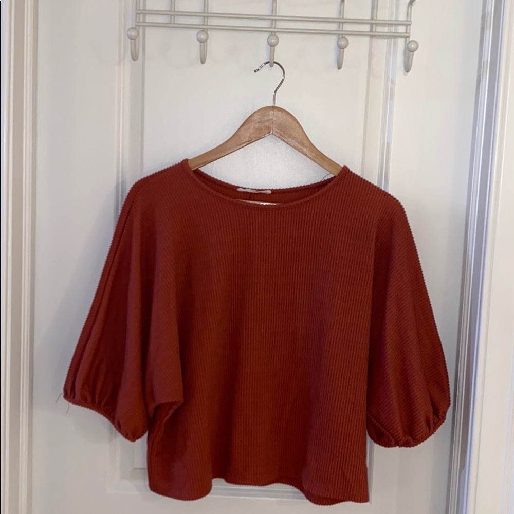 Caution to the wind puff sleeve top